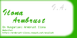 ilona armbrust business card